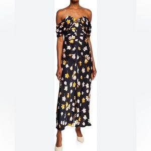 Self-Portrait Black Floral Maxi Dress